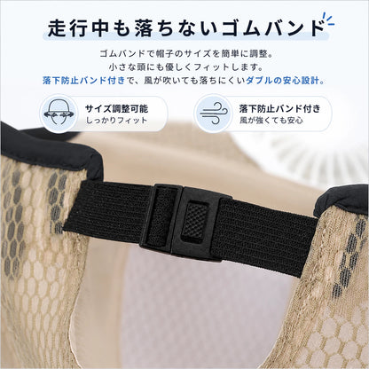 【数量限定】かぶるだけで顔まわりに風が届く、USB充電式ファン付きキャップ Airuno