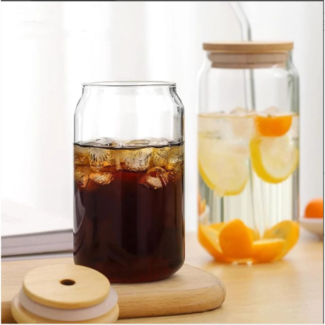 数量限定｜PureSip™ 竹フタ付きエコガラスカップ