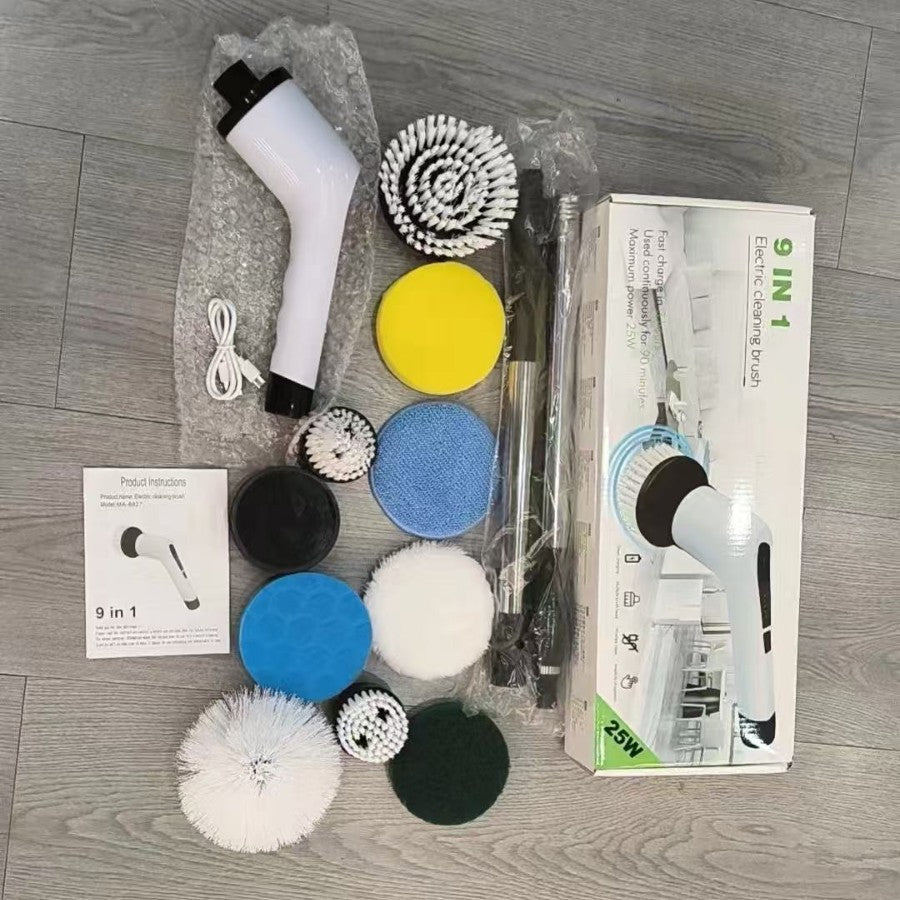 残りわずか！売上NO.1】CleanSpin 9in1電動クリーニングブラシ