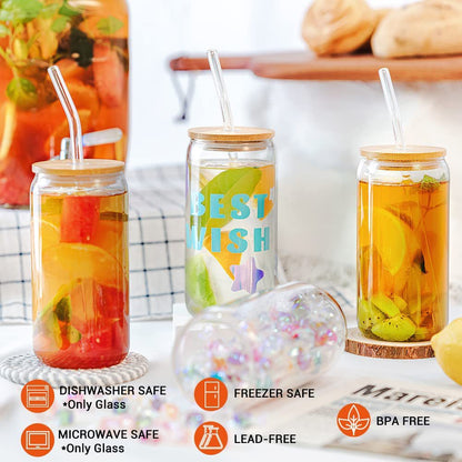 数量限定｜PureSip™ 竹フタ付きエコガラスカップ