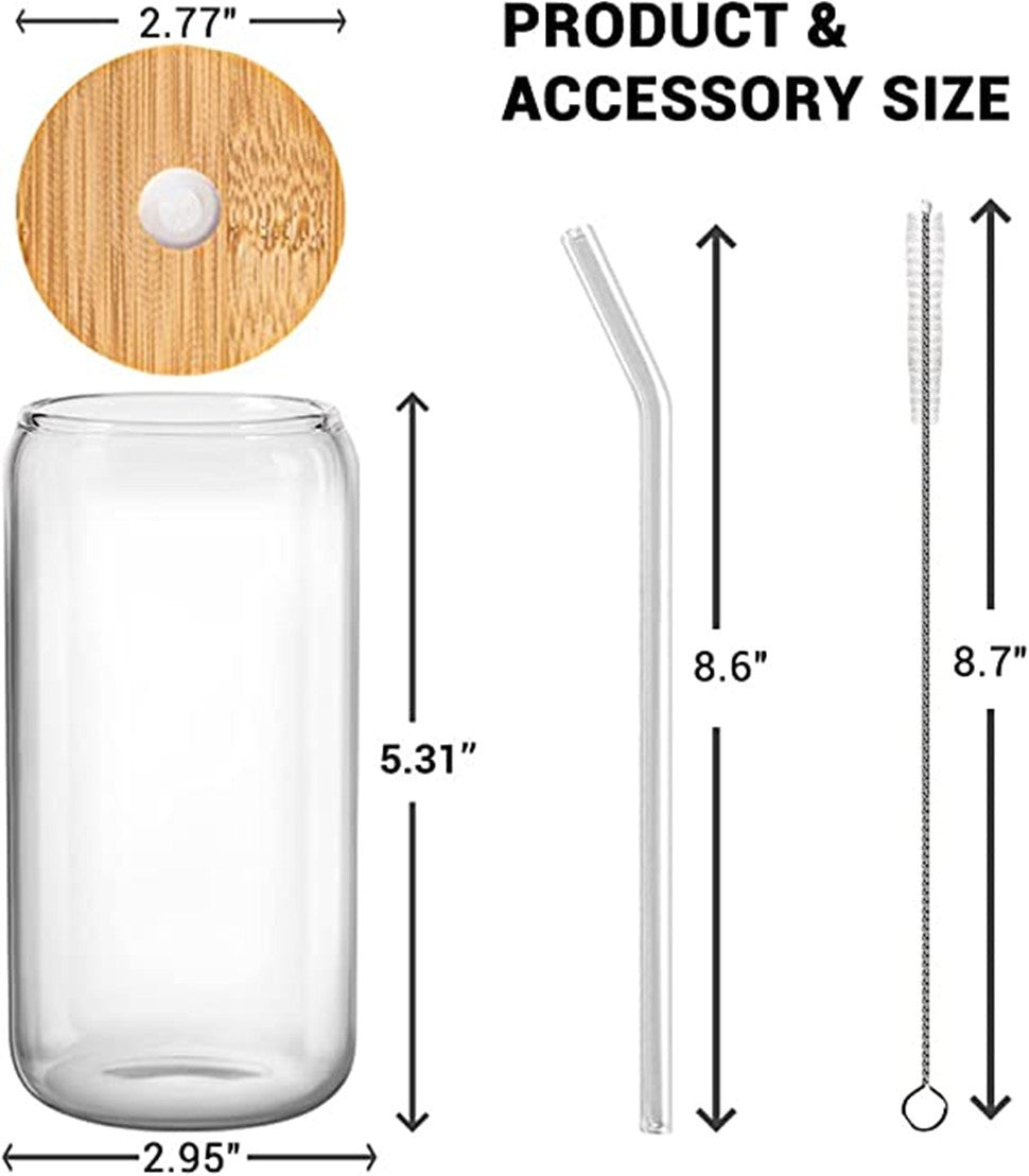 数量限定｜PureSip™ 竹フタ付きエコガラスカップ