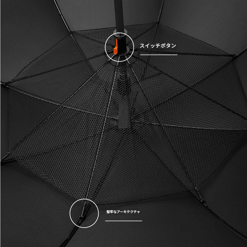 AirBrella™｜USB充電式ファン付き傘｜晴雨兼用・暑さ対策に最適！