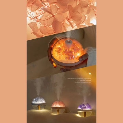 AuraLily™ 永遠の花付き加湿器｜ナイトライト＆癒しの空間を演出するフローラルデザイン